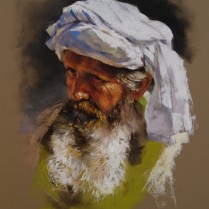 Cabeza viejo árabe
