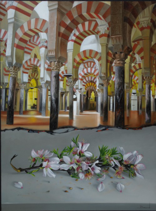 José Antonio Díaz Barberán - flores de almendro para la Mezquita 40x30