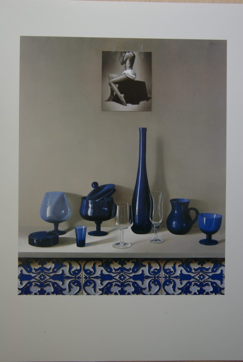 José Antonio Díaz Barberán - litografia azul  50x40
