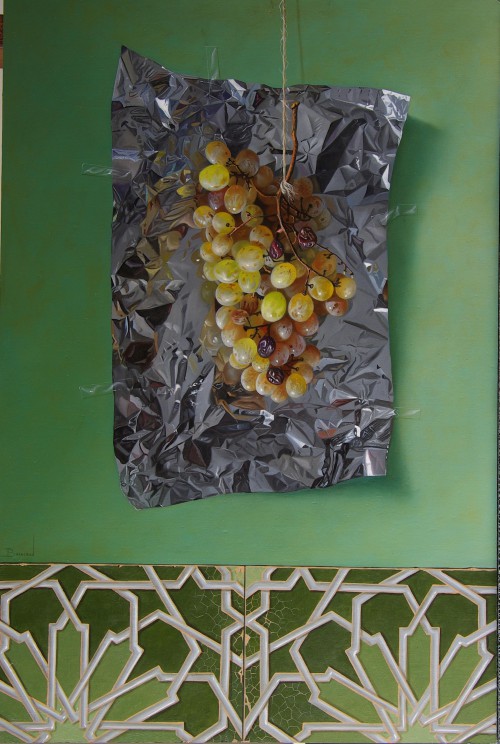 José Antonio Díaz Barberán - uvas verdes y azulejo 60x40